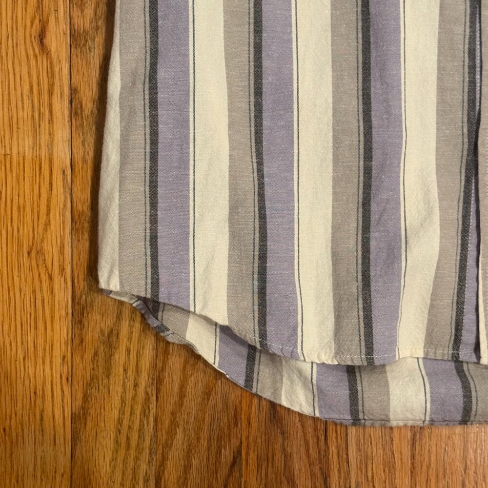 Katin Kenwood Short Sleeve Shirt Kenwood Lavender Linen Shirt Size Large - Picture 3 of 6